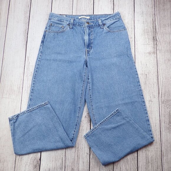 Levis Baggy Dad Jeans Womens 29 Blue Medium Wash Relaxed - Picture 2 of 8